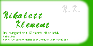 nikolett klement business card